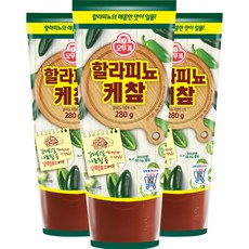 오뚜기 할라피뇨 케찹, 280g, 3개