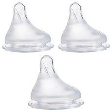 nac nac 妍心35%乳感防脹氣寬口奶嘴 M, 3個月以上, 3個
