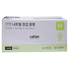 comet 合成橡膠手套 100入, 中(M), 白色, 1盒
