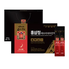 순수식품 6년근 발효 홍삼 진액 스틱 + 쇼핑백, 10g, 30포