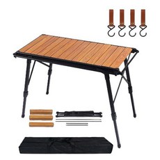 E.C outdoor IGT鋁合金折疊蛋捲桌, 可伸縮 450 x 300mm, 450mm, 450 x 300 x 300mm, 木紋