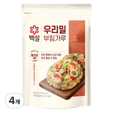 백설 우리밀 부침가루, 4개, 500g