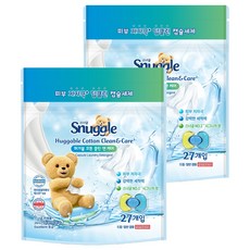 스너글 캡슐세제 허거블 코튼 클린앤 케어, 27개입, 2개