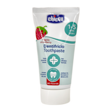 Chicco 兒童木糖醇牙膏, 水果草莓無氟配方, 50ml, 適用於1-5歲兒童, 1條