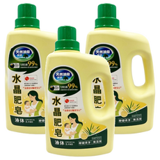 南僑水晶 水晶肥皂液体 檸檬香茅, 2.4kg, 3桶