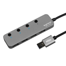 INTOPIC 廣鼎 USB3.1 高速集線器 HB-550，4 Port，獨立開關，指示燈設計，傳輸速率5Gbps, 1個