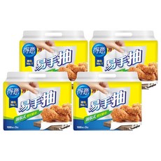 得意 抽取式廚房紙巾 易手抽 100抽x3包, 3包, 4袋