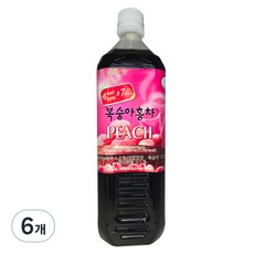 스위트 코리아 복숭아 홍차, 1L, 6개 6개, 1000ml
