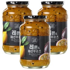 CHOLOCWON 檸檬百香水果茶沖泡醬, 1kg, 1罐, 3罐