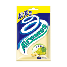 Airwaves 超涼無糖口香糖 超值包 冰釀葡萄口味, 62g, 10包