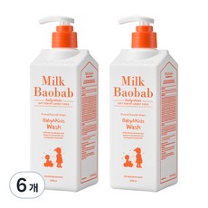 밀크바오밥 베이비 앤 키즈 바디 워시, 500ml, 6개