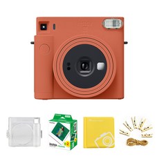 인스탁스 스퀘어 SQ1 테라코타오렌지+전용투명케이스+스퀘어필름20P+스퀘어앨범+포토라인 즉석카메라, 1세트 SQ1(테라코타오렌지), 1세트