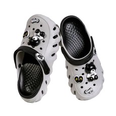 輕便兩穿厚底洞洞鞋, EVA材質, 灰黑雙色, 尺寸36-45, 44/45