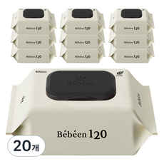 베베앙 120 엠보싱 대용량 아기물티슈 캡형 50gsm, 50g, 120개입, 20개