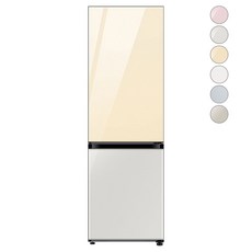 [색상선택형] 삼성전자 비스포크 냉장고 방문설치, 글램 바닐라 + 글램 화이트,