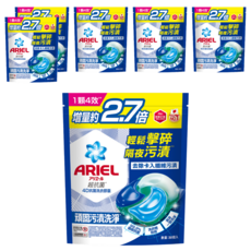ARIEL 台灣公司貨 4D抗菌洗衣膠囊 抗菌去漬型 補充包, 30顆, 6袋