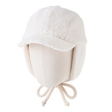 캐럿 뽀글이 귀달이 끈 겨울 방한 모자