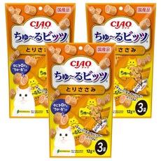 INABA CIAO 啾嚕迷你肉泥夾心卷 (雞肉) 12g*3入, 使用食品級原料, 不含防腐劑, 料多味美, 真材實料, 口感豐富, 36g, 3袋