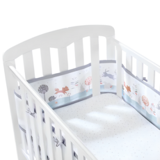 BreathableBaby 透氣嬰兒床圍(全包型), 100%聚酯纖維, 適用0-3歲, 魔法森林, 長幅292 x 28cm + 短幅226 x 28cm