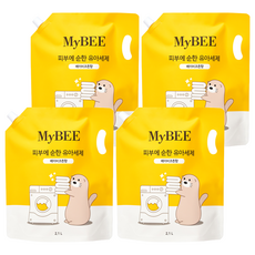 마이비 피부에 순한 유아세제 베이비코튼향 리필, 2.1L, 4개 2100ml, 4개