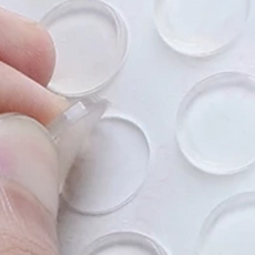 防撞粒 Set 50個, 矽膠材質, 半球型/圓扁型, 15 x 2mm, 1組