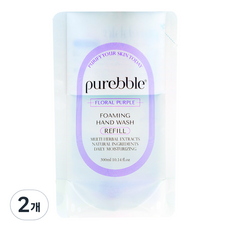 퓨어블 프리미엄 포밍 핸드워시 손세정제 플로럴향 퍼플 리필, 플로랄향, 2개, 300ml