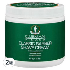 Clubman 經典刮鬍膏 453ml 2罐組, 經典配方, 舒適刮鬍體驗, 2罐