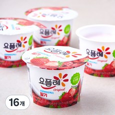 요플레 오리지널 딸기, 180g, 16개