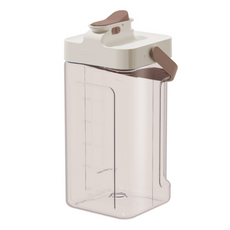 SORIL. 可提兩用開關冷水壺, 3500ml, 耐冷耐熱-20~100°C, 手提便攜, 可側放冰箱, 棕色, 3.5L, 1個