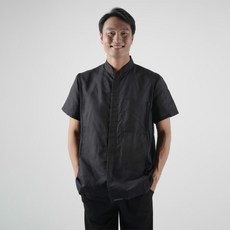 拉鍊短袖烹飪制服