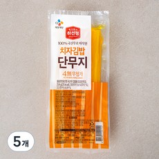 하선정 김밥용 치자 단무지, 250g, 5개