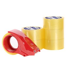 comet 膠帶切割器 + 透明膠帶 6入, 顏色隨機, 1組