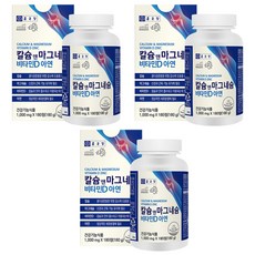 Chong Kun Dang 鍾根堂 鈣鎂鋅維生素D補充錠, 180顆, 3罐