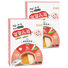 農純鄉 台灣公司貨 寶寶高湯 鮮蔬魚 4包, 600g, 2盒