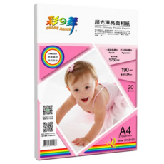 COLOR DANCE 彩之舞 超光澤亮面相紙 A4 尺寸 190g 20張入 噴墨適用 快乾防水, 1包