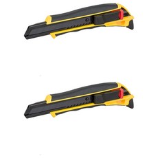 케이디와이 고무그립 오토리턴 커터칼 KC-18B, 혼합색상, 2개 혼합색상, 2개