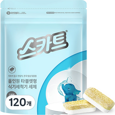 스카트 식기세척기 세제, 600g, 2개 10g, 120개