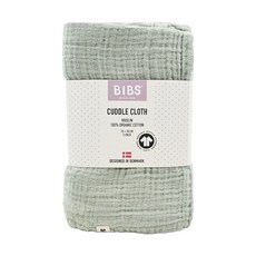 BIBS MUSLIN 有機棉紗布安撫巾 Set, 70x70cm 灰綠色 100%棉 紗布巾 蓋毯圍兜, 1組