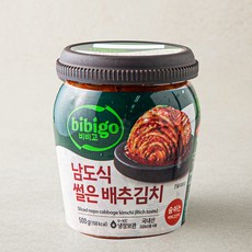비비고 남도식 썰은 배추김치 용기, 500g, 1개