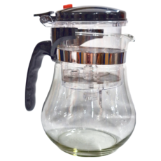 玻璃泡茶飄逸壺, 1200ml, 1.2L, 1個