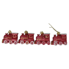 彩繪火車吊飾 Set 4, 6*7cm, 7 x 6cm, 1組