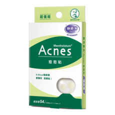 曼秀雷敦 Acnes 痘痘貼 極致薄綜合型 54個 痘痘護理 綜合尺寸, 1盒