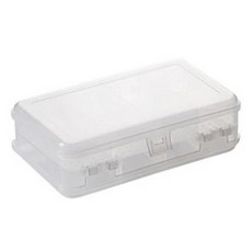 10格首飾收納盒 Set, 塑料材質, 帶蓋雙層收納盒, 14*8*4cm, 灰色/棕色/白色, 1組