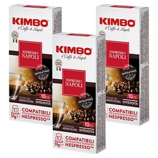 킴보 네스프레소 호환 캡슐커피 나폴리, 5.5g, 10개입, 3개 55g, 3개