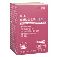 뉴트리코어 WCS 루바브 앤 감마리놀렌산 43.2g, 60캡슐, 1개