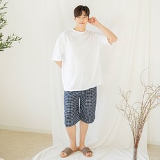 테라우드 남성용 레이온 7부 파자마 잠옷 바지 2p