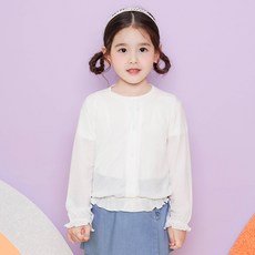 월튼키즈 여아용 아이스 프릴 가디건