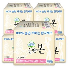 순면본 일반 팬티라이너, 24개입, 5개