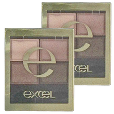 日本 excel 裸色深邃眼影, SR03時尚暖棕, 2個