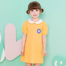 월튼키즈 여아용 카라플라워원피스
